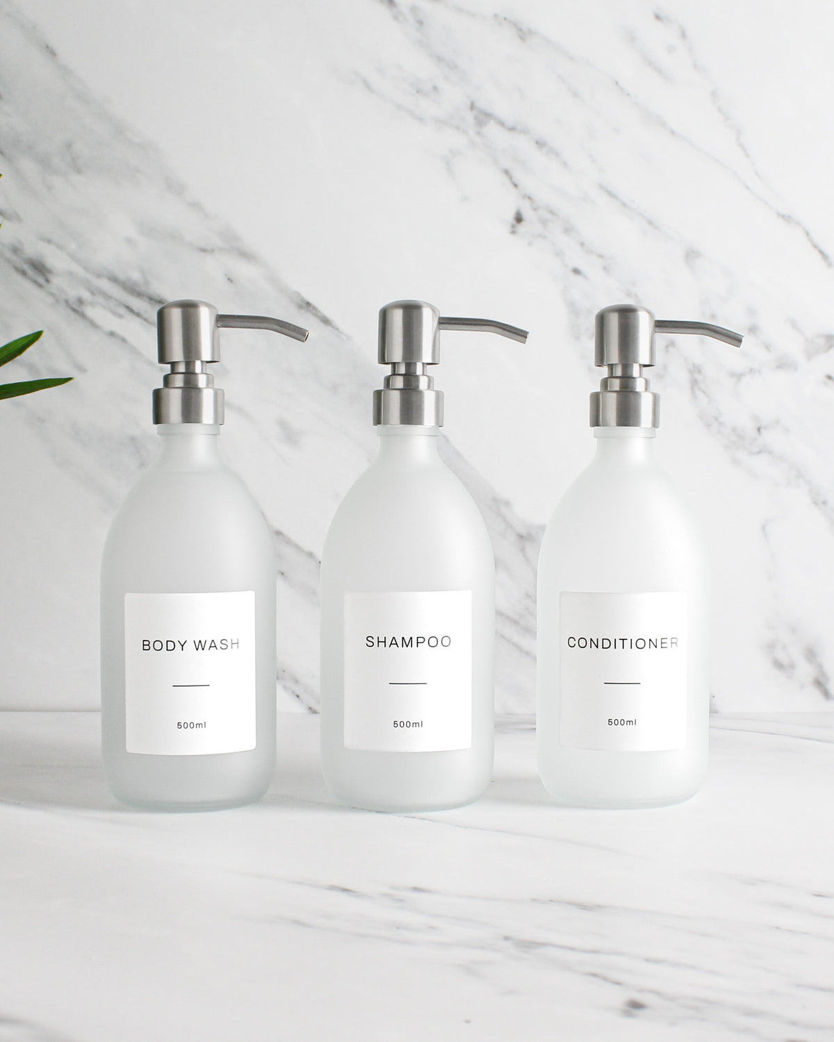 Frosted White Dispenser Sets
