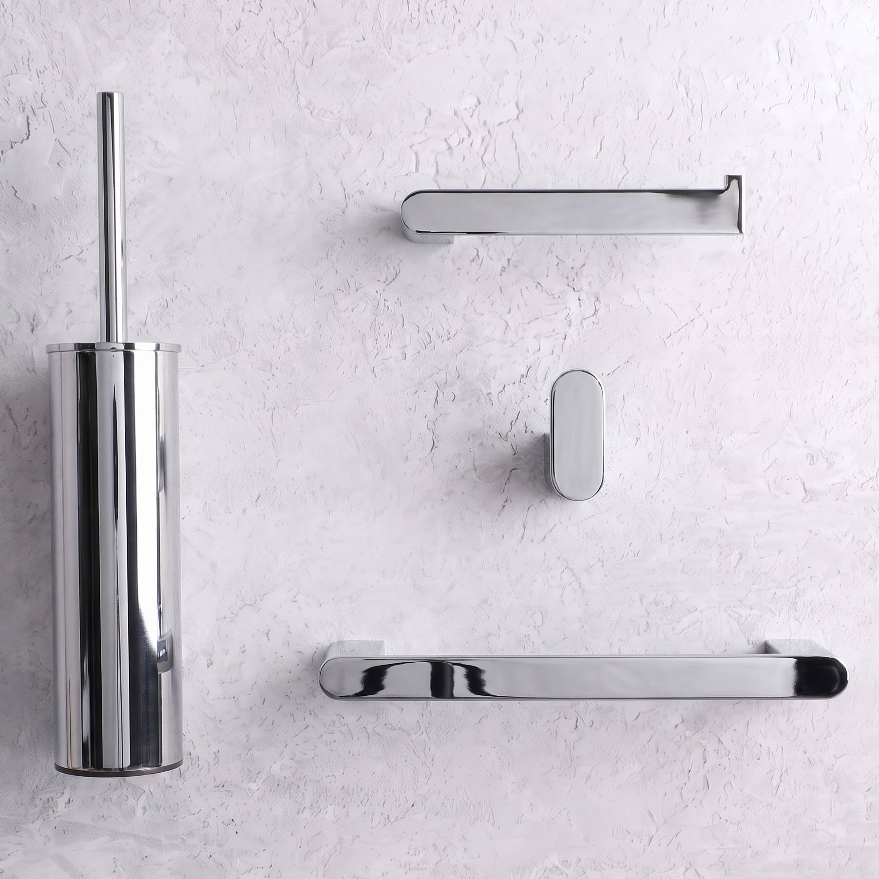 Chrome 4-Piece Bathroom Set