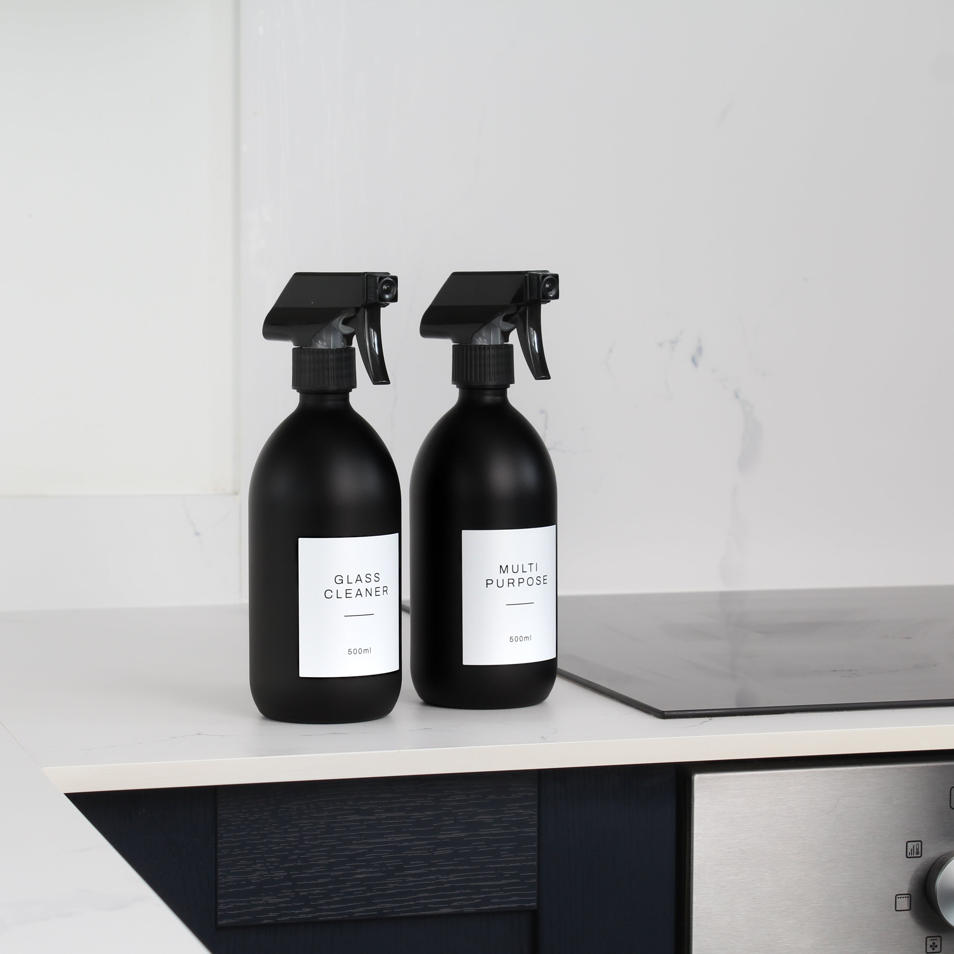 Labelled Matte Black Glass Spray Bottle - Namie Home