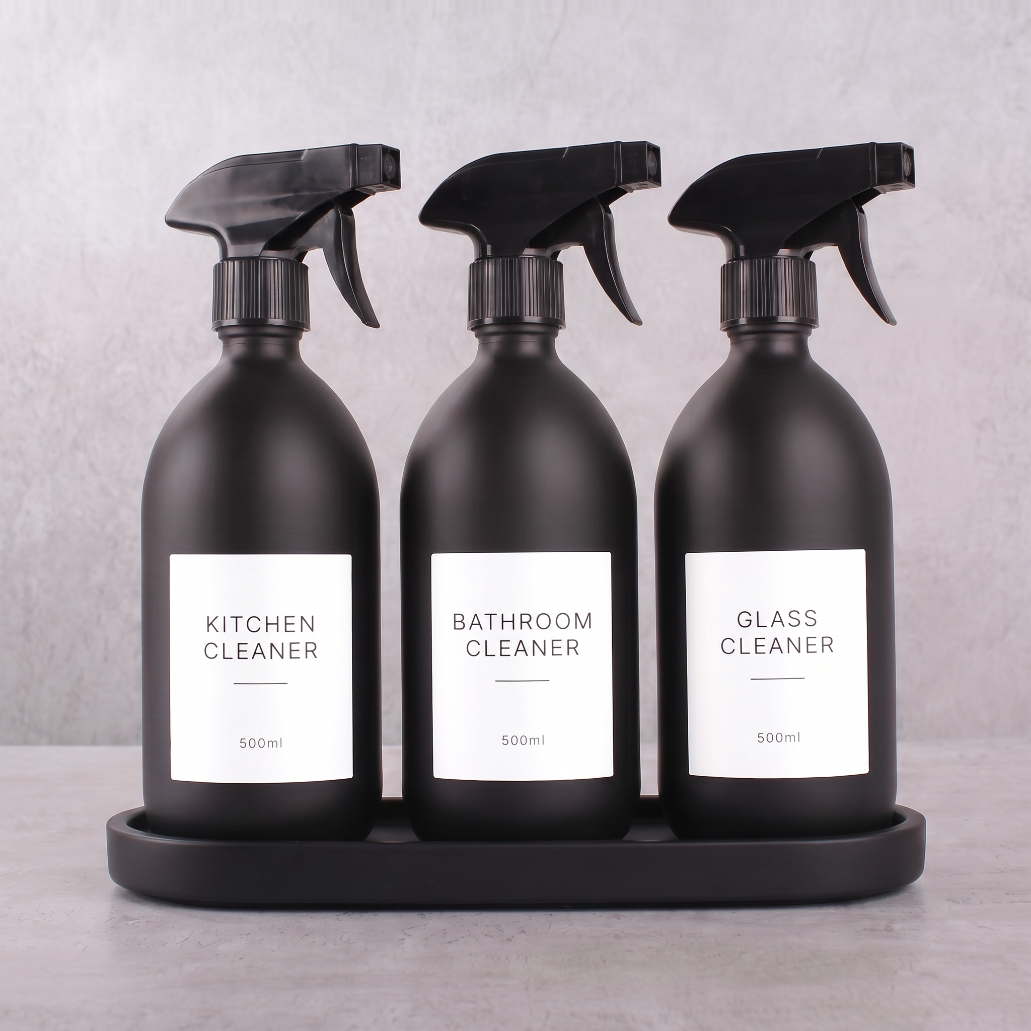 FB W spray set of 3 with Black Stone tray