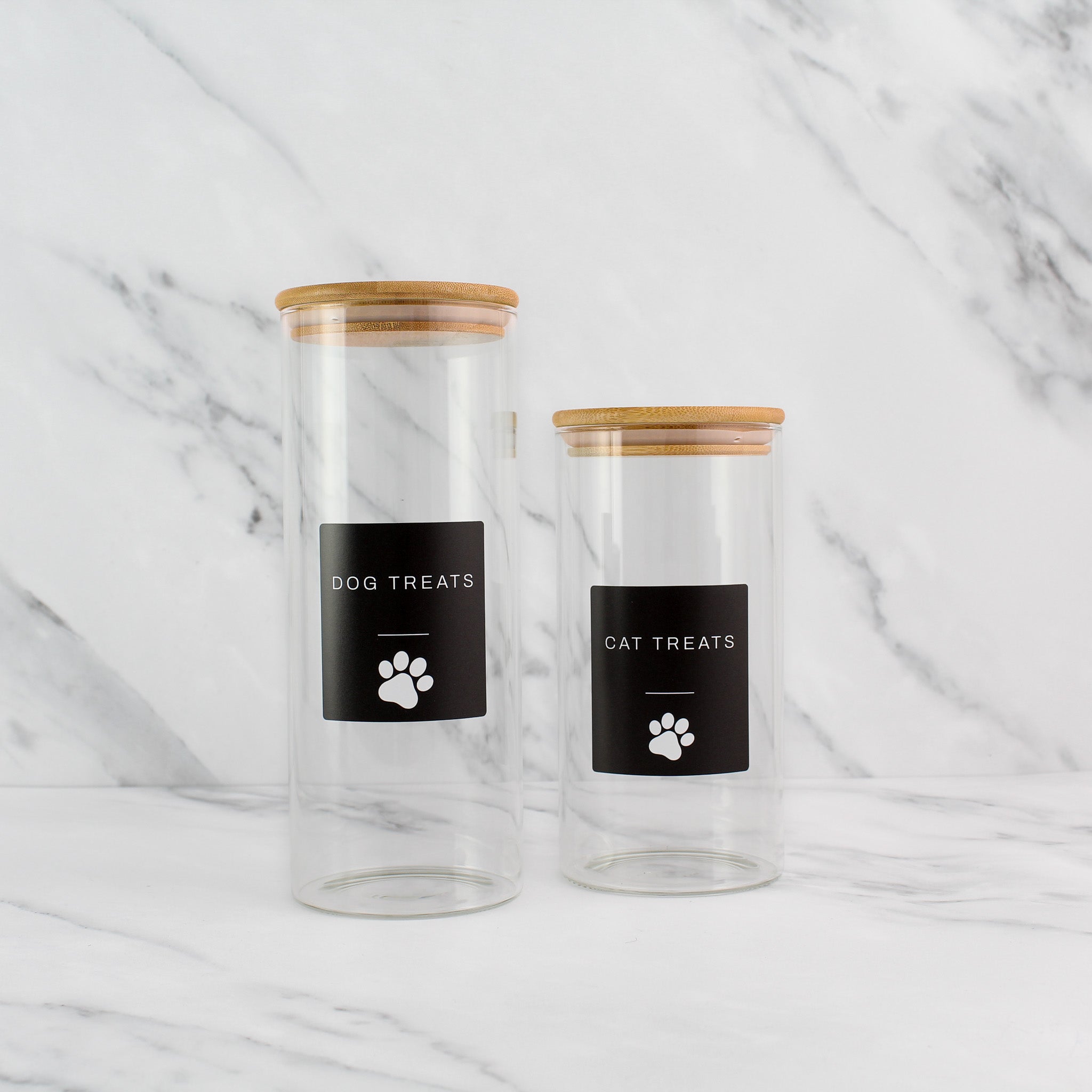 Pet Treat Jar With Bamboo Lid - Namie Home