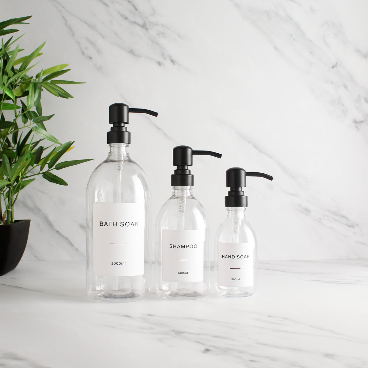 Clear Plastic Soap Dispenser Bathroom Bottles | Free Shipping | Namie ...