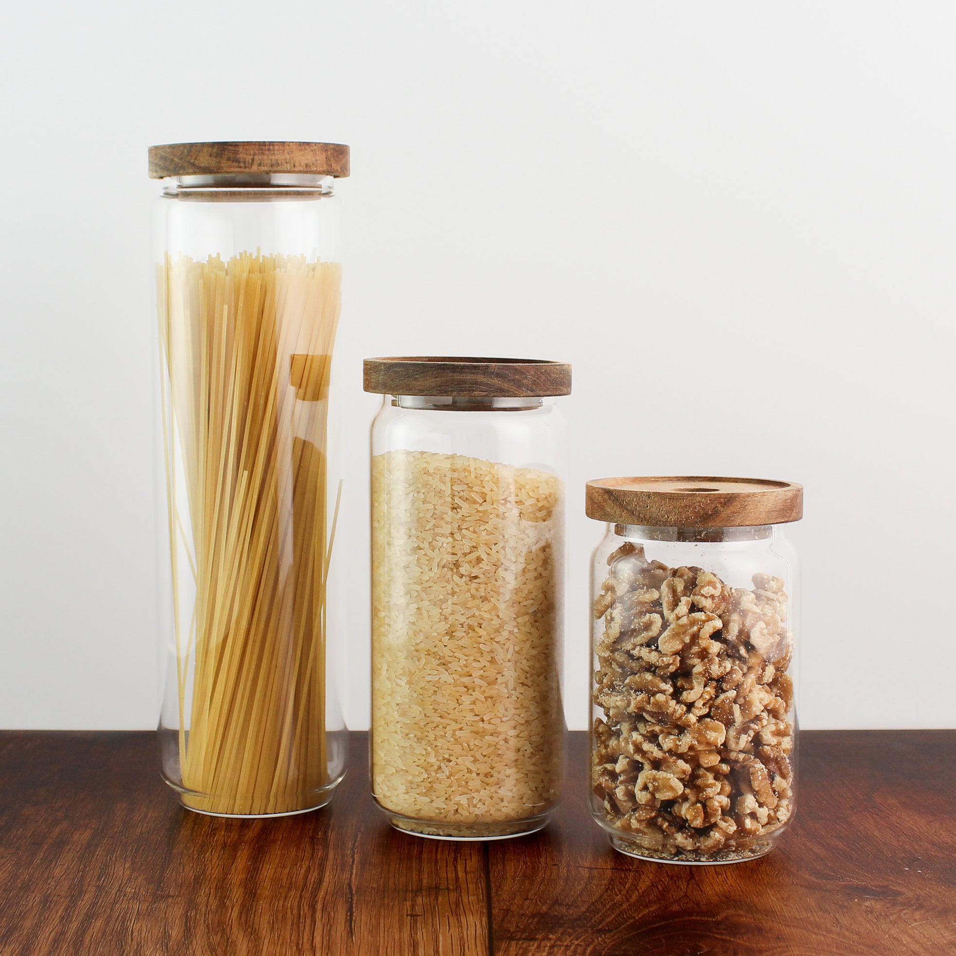 Glass Storage Jar With Acacia Lid - Namie Home