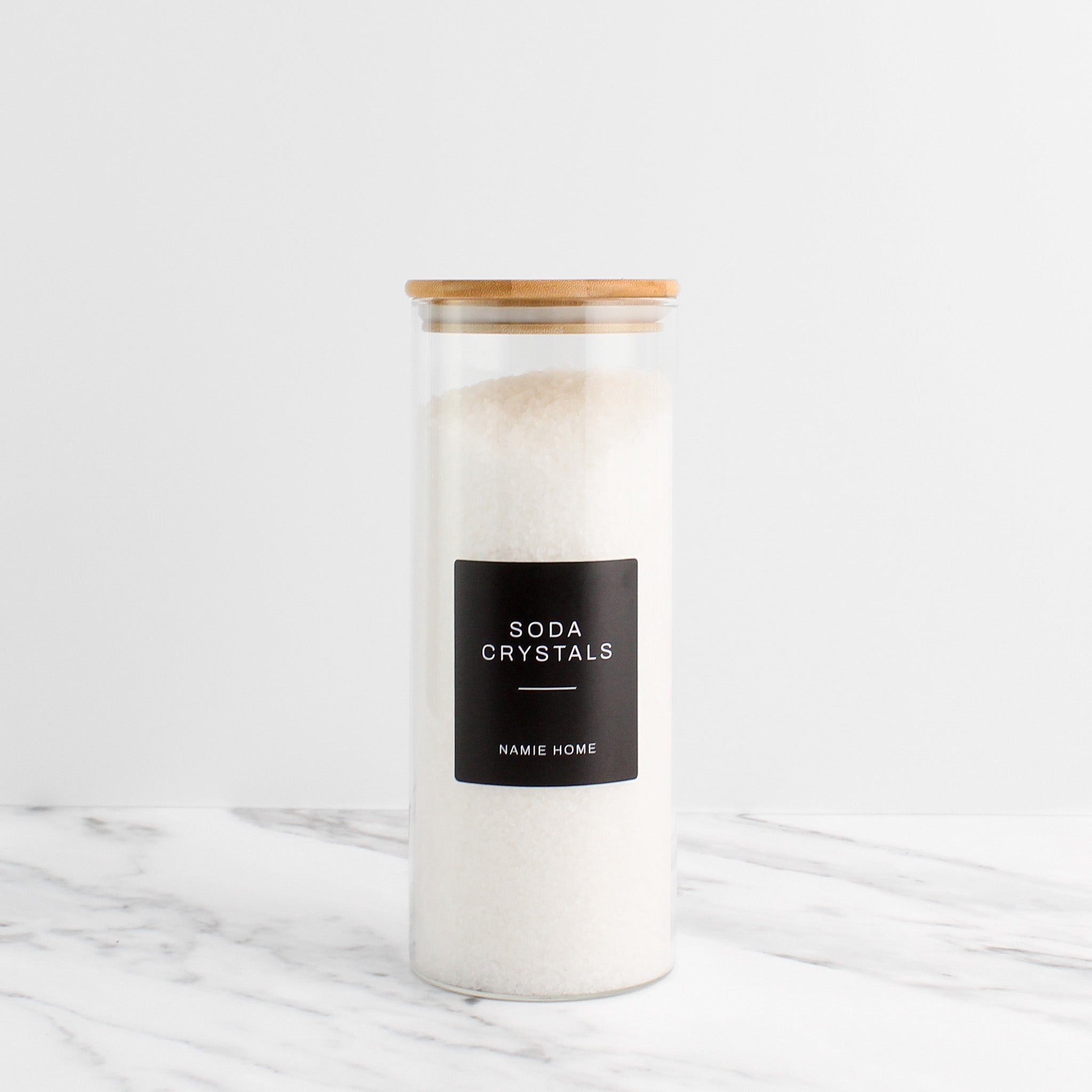 Glass Storage Jar With Bamboo Lid For Laundry - Namie Home