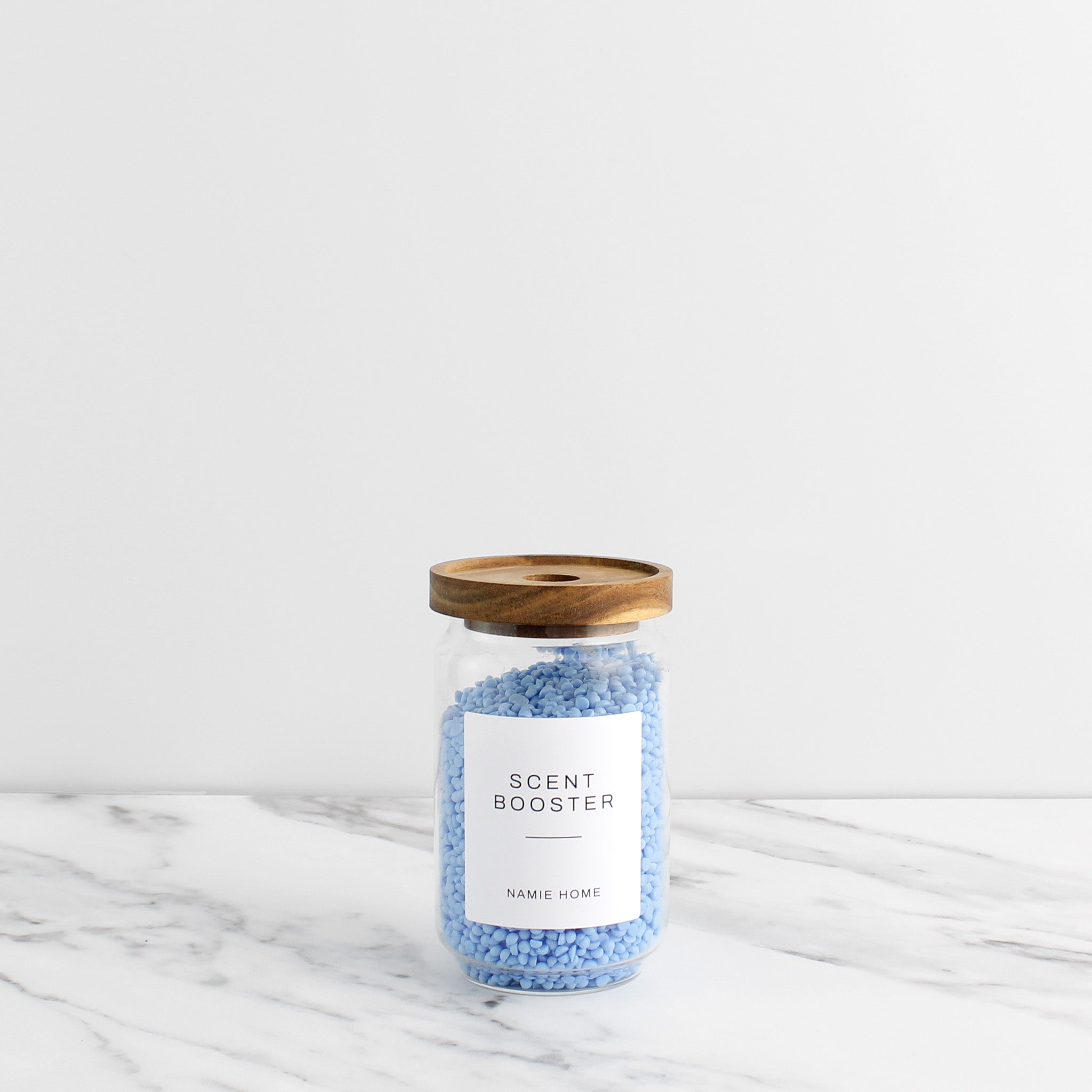 Glass Storage Jar With Acacia Lid For Laundry - Namie Home