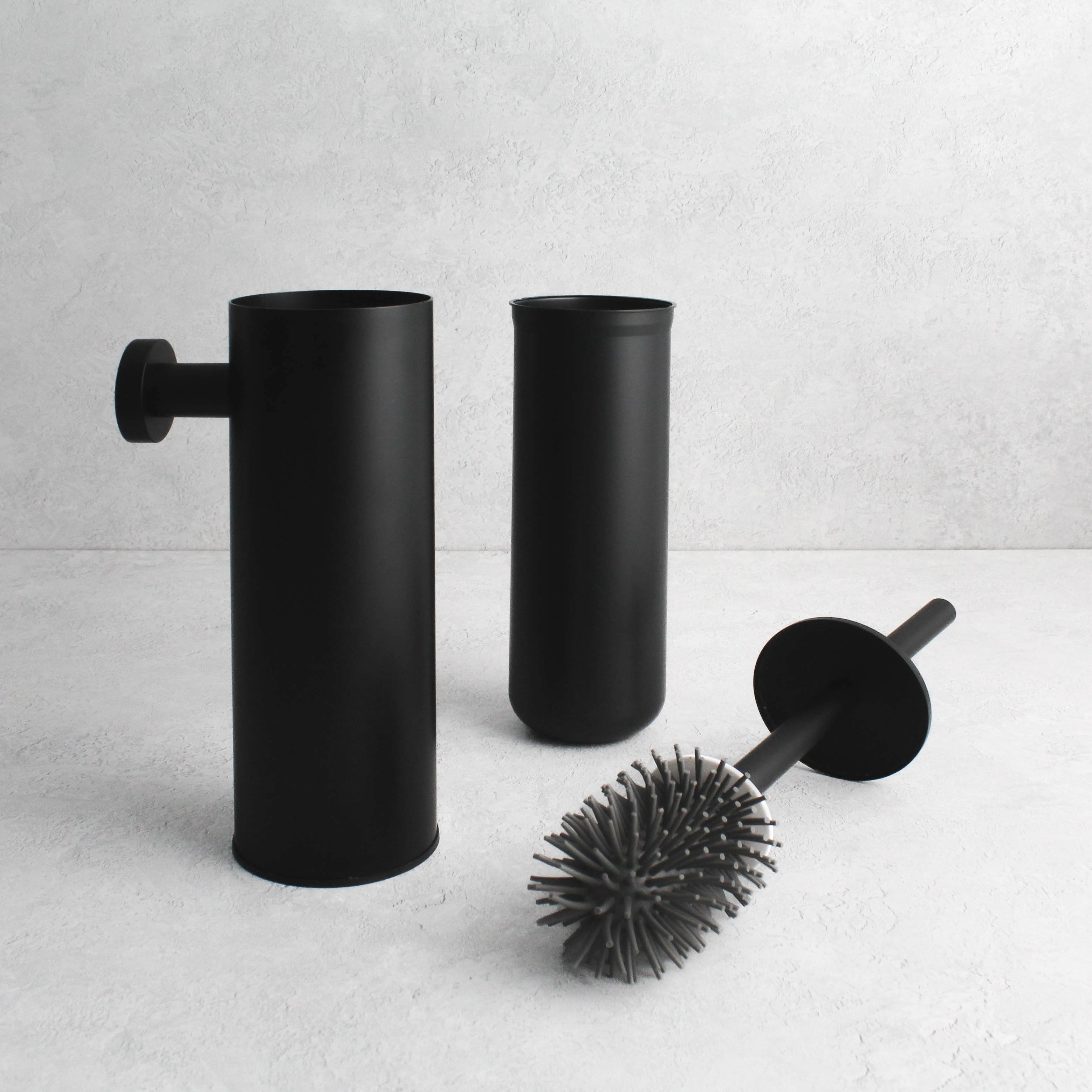 Matte Black Toilet Brush & Holder - Namie Home