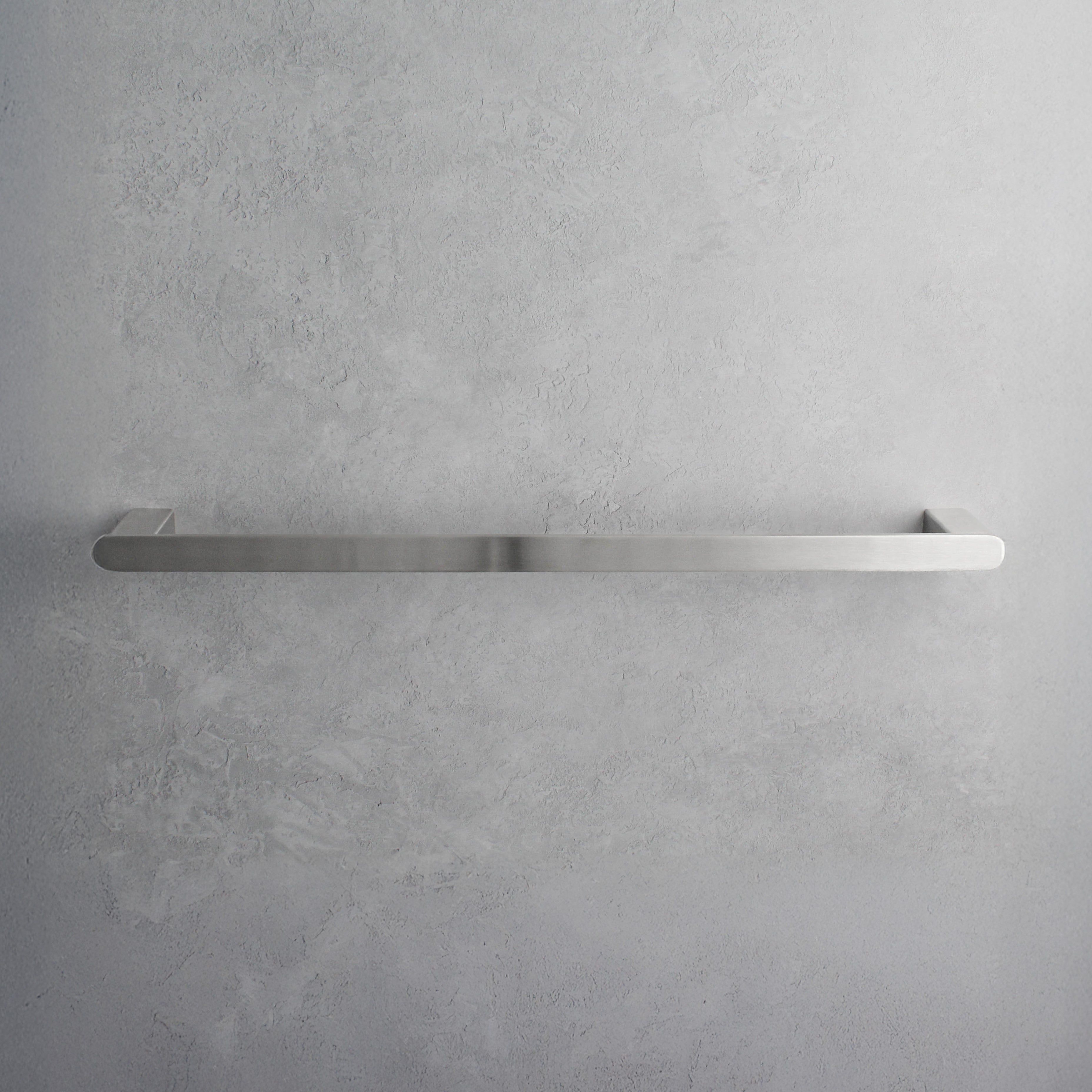 Brushed Silver Large Towel Bar - Namie Home