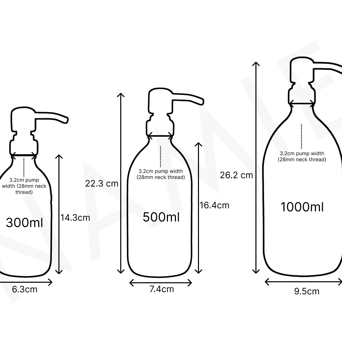 Labelled Amber Glass Dispenser - Namie Home