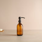 Amber Glass Dispenser Bottle Black/Copper Pump - Namie Home