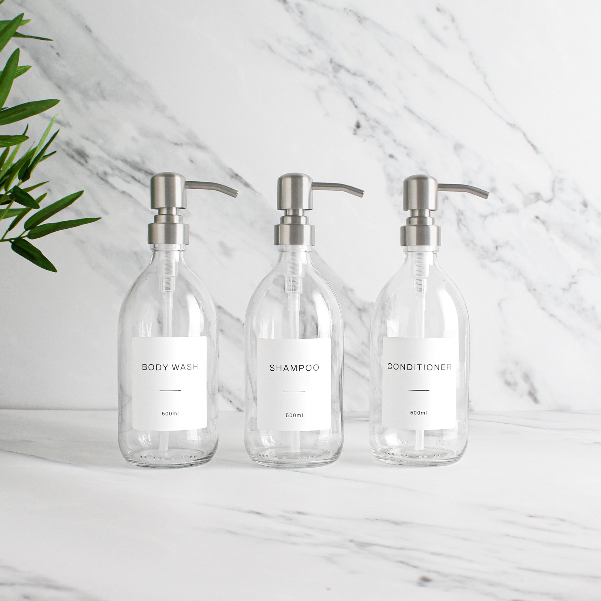 Clear Glass Dispenser Sets
