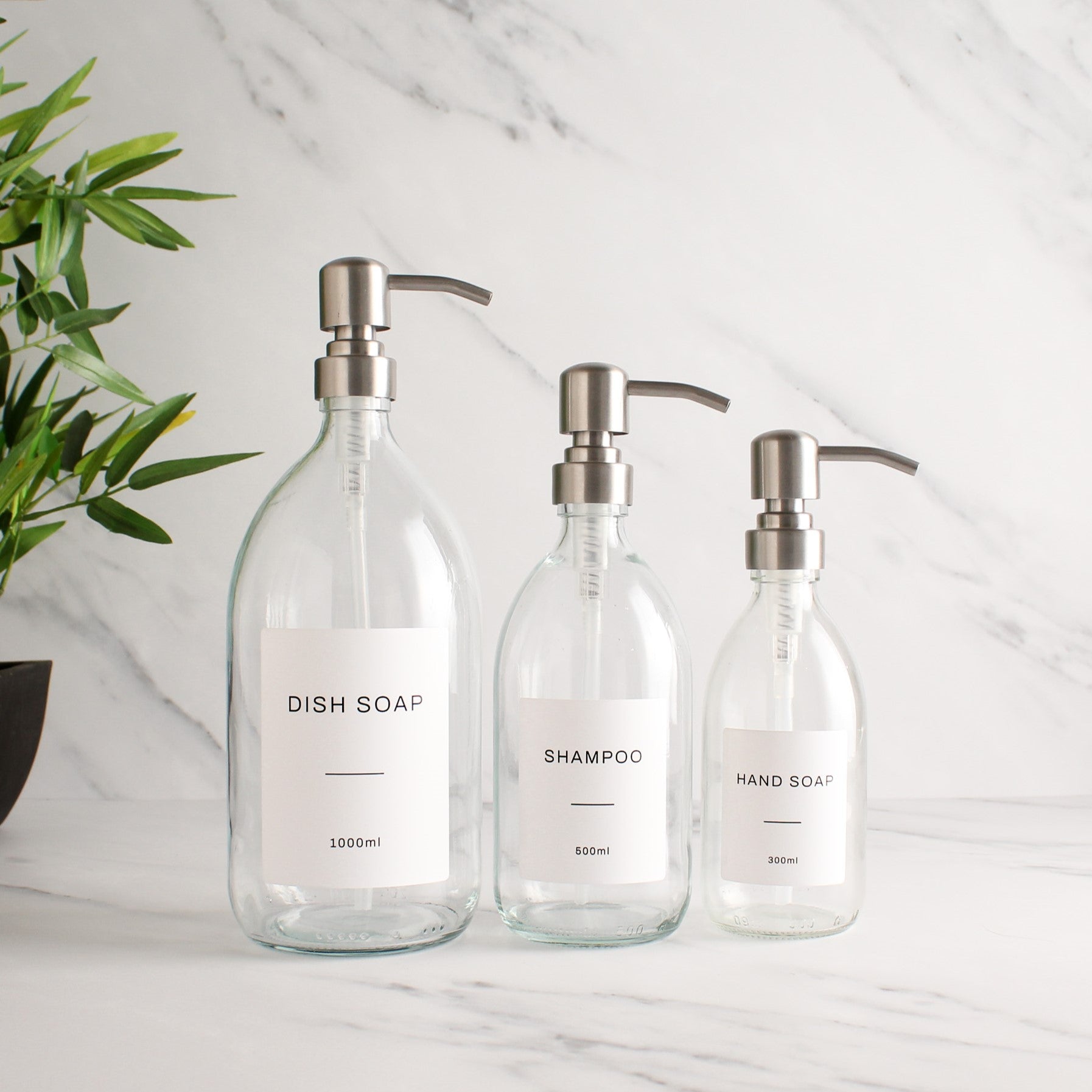 Clear Glass Dispensers - Namie Home