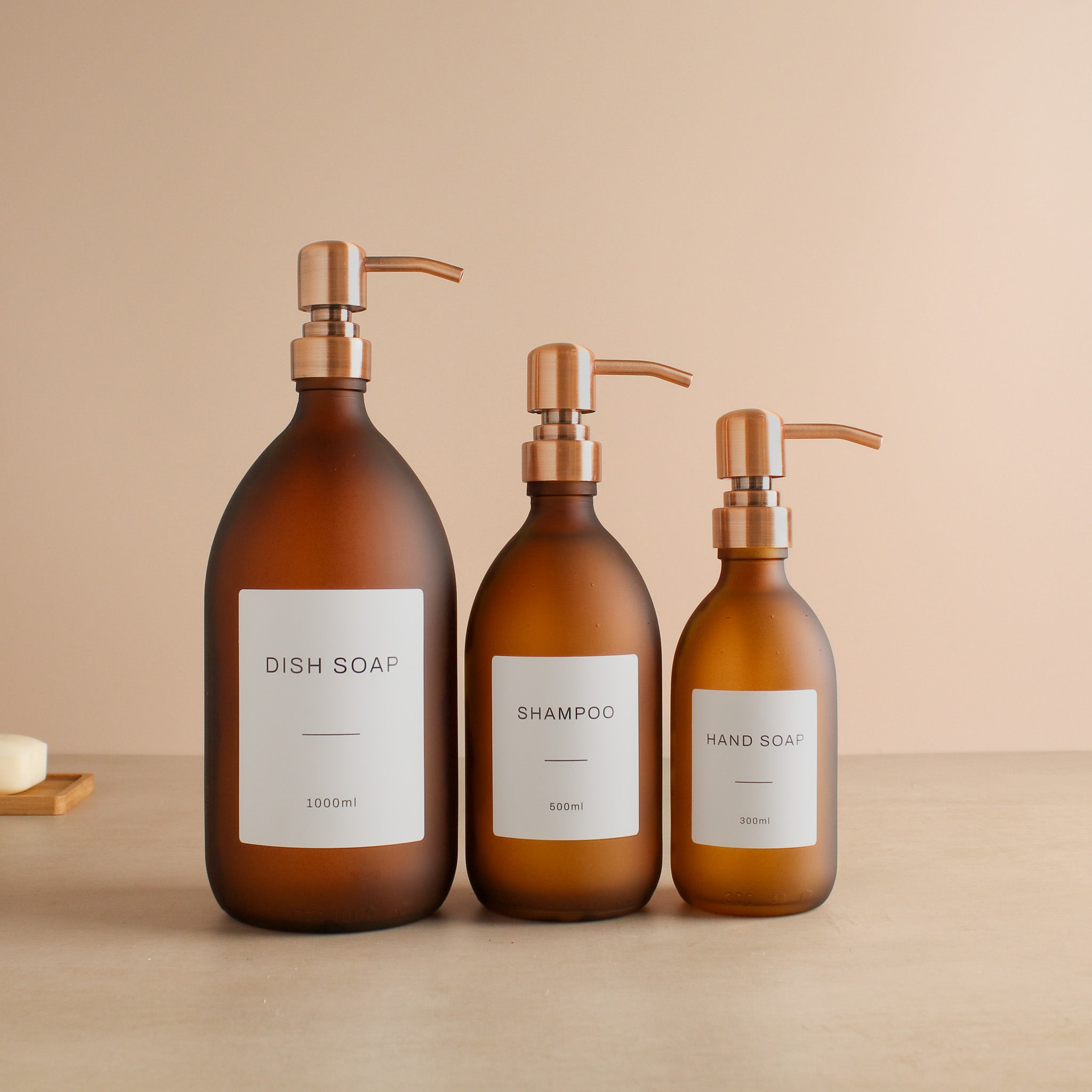 Frosted Amber Dispensers - Namie Home