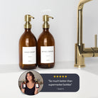 Hand Soap & Hand Cream Amber Glass Set - Namie Home