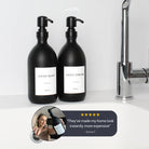 Hand Soap & Hand Cream Matte Black Glass Set - Namie Home