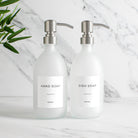 Hand Soap & Dish Soap Frosted White Glass Set - Namie Home