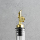 Clear Glass Tall Neck Oil Bottle With Label - Namie Home