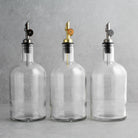 Clear Glass Tall Neck Oil Bottle With Label - Namie Home