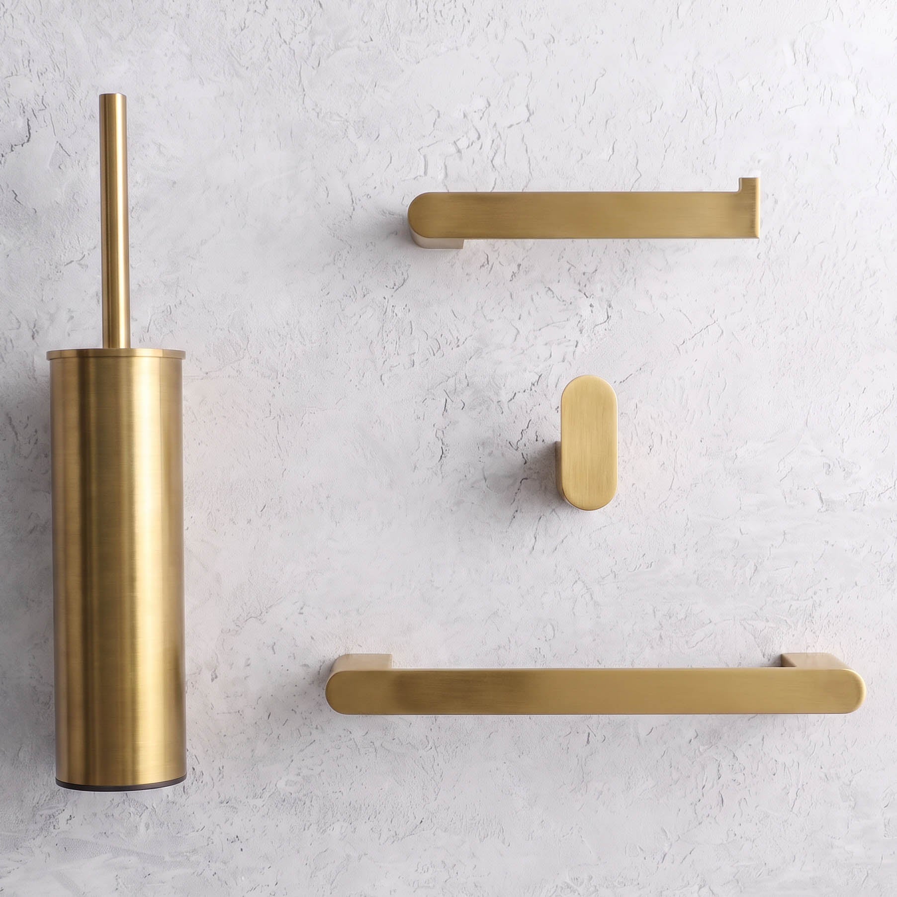 Brushed Gold 4-Piece Bathroom Set