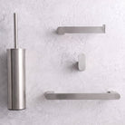 Brushed Silver 4-Piece Bathroom Set