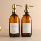 Hand Soap & Hand Cream Amber Glass Set - Namie Home