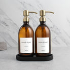 Hand Soap & Dish Soap Amber Glass Set - Namie Home