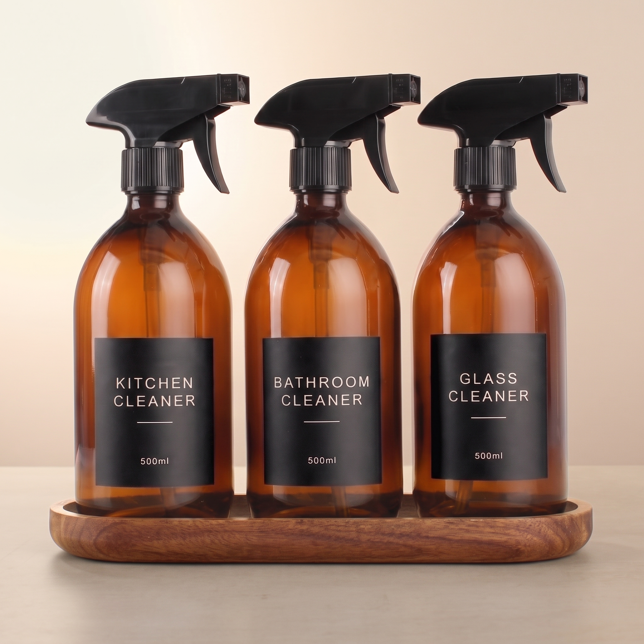 AG B spray set of 3 with Acacia tray