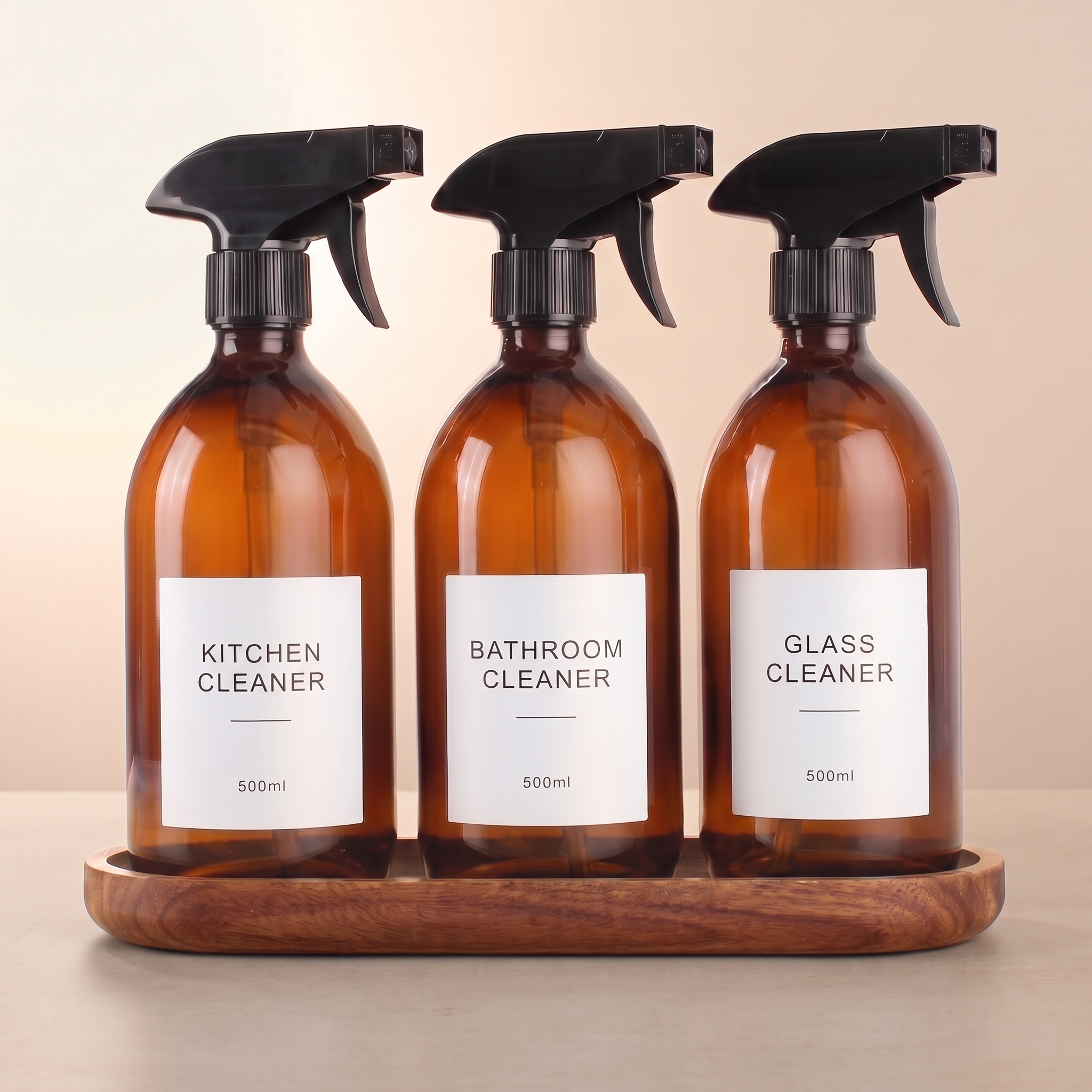 AG W spray set of 3 with Acacia tray