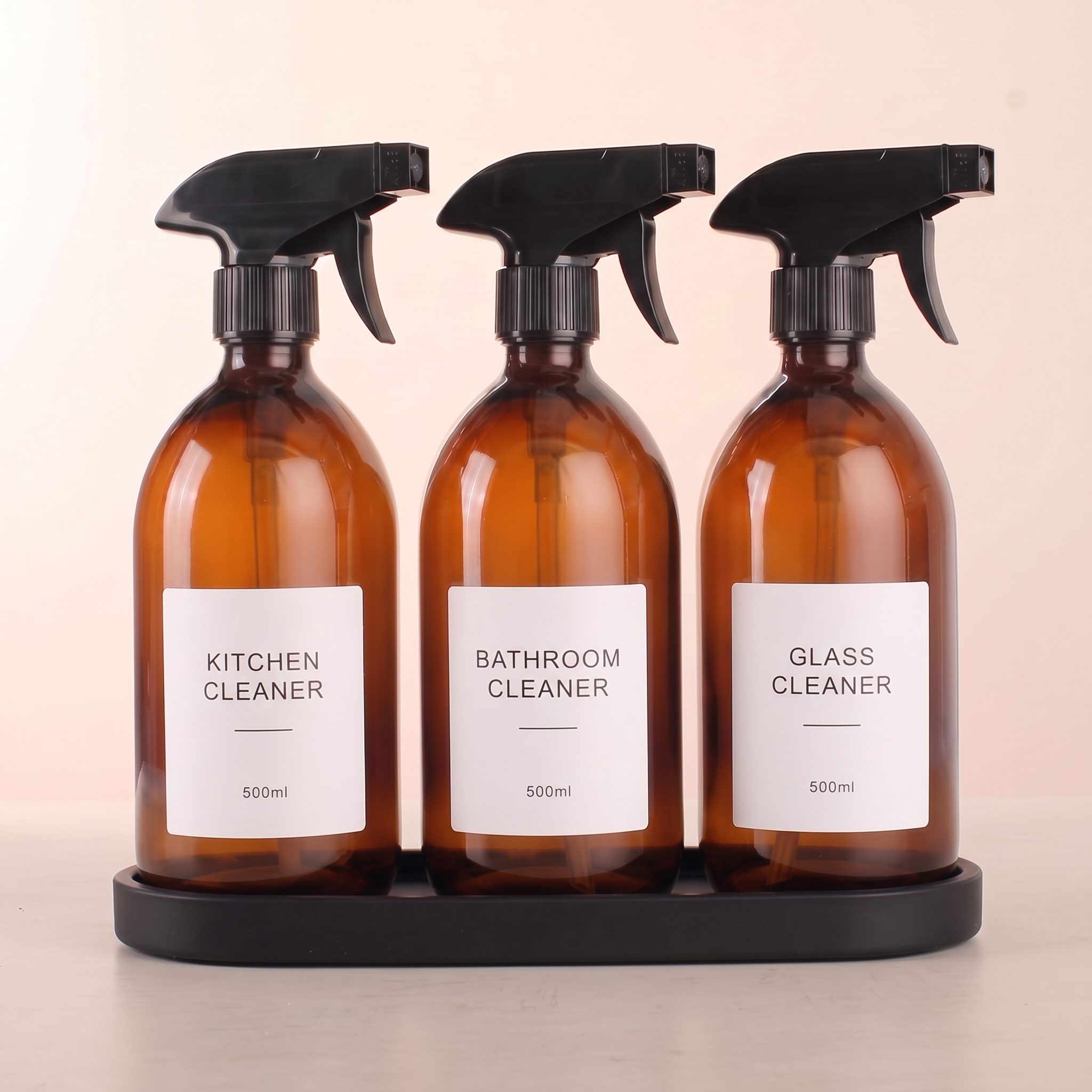 AG W spray set of 3 with Black Stone tray