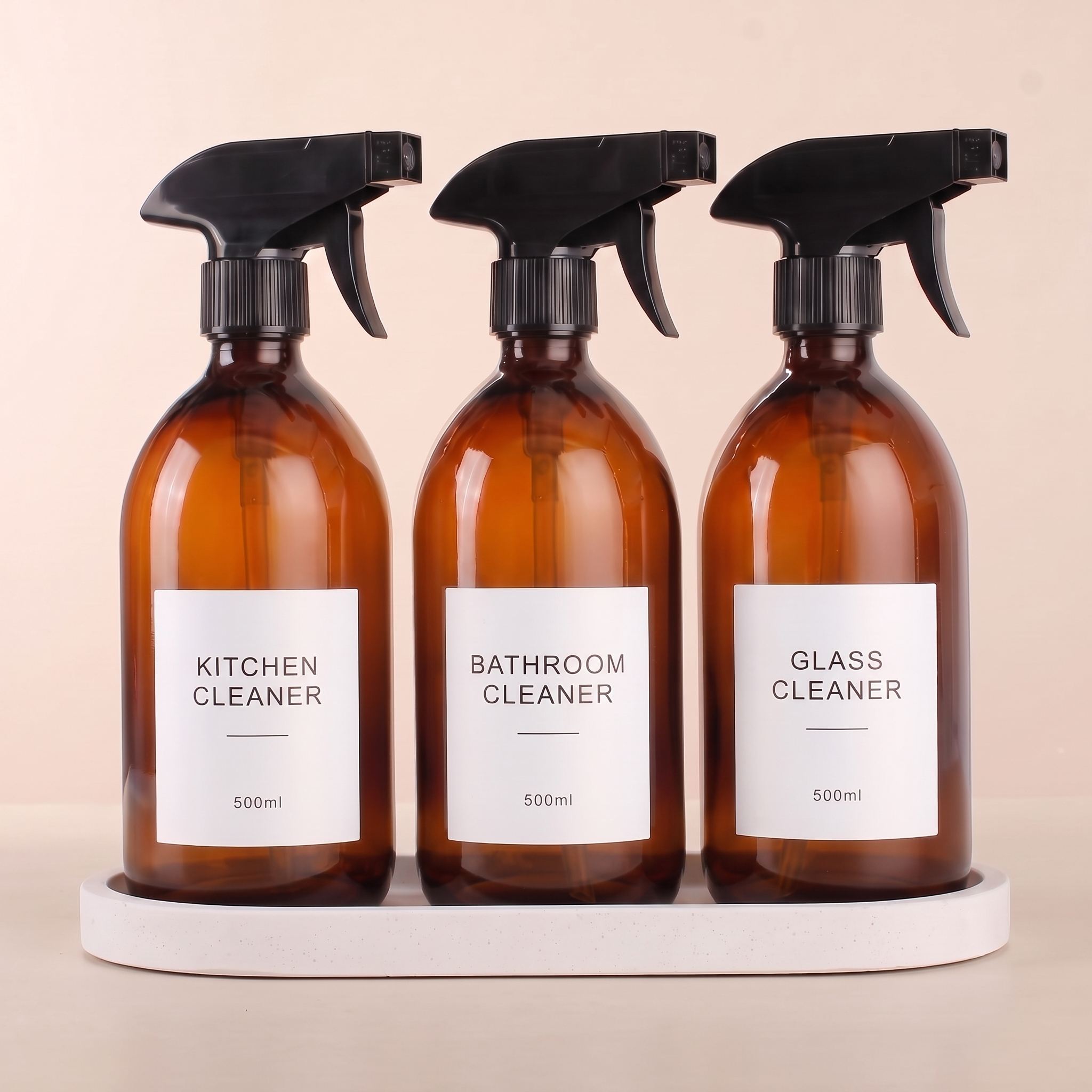 AG W spray set of 3 with White Stone tray