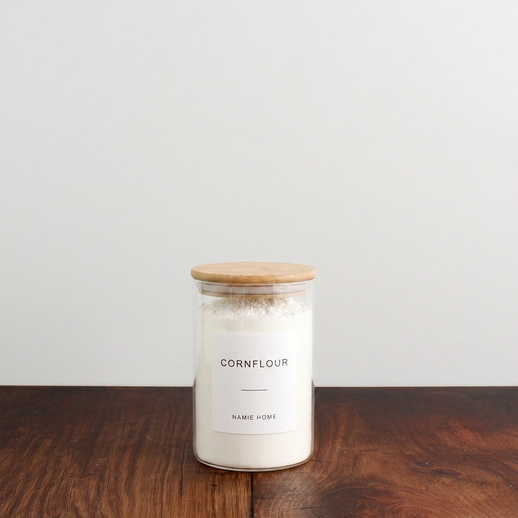 Pantry Storage Jar Set - Bamboo Lids - White Labels - lifestyle