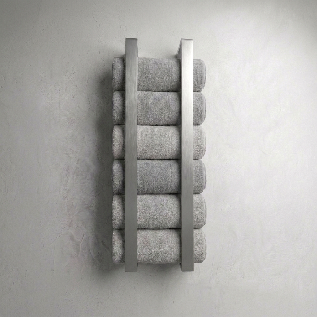 Brushed Silver Towel Holder
