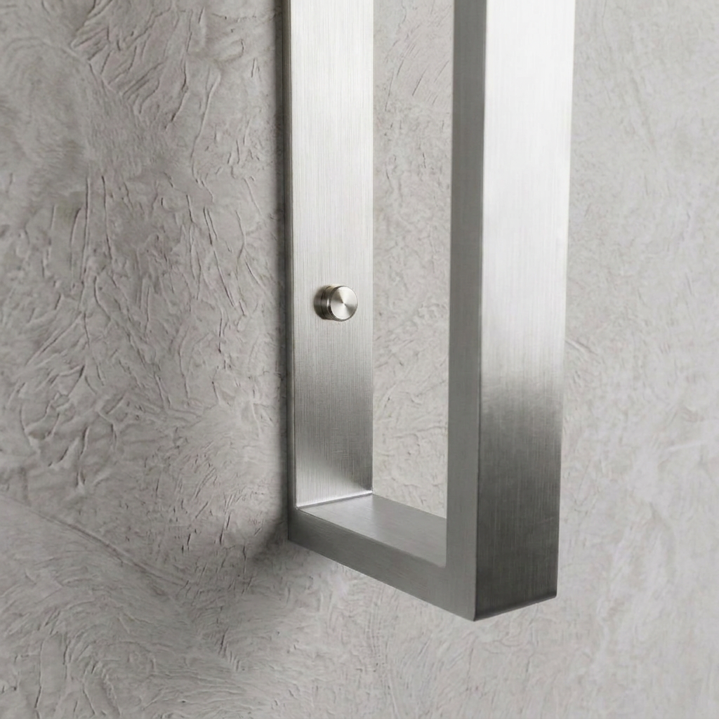 Brushed Silver Towel Holder