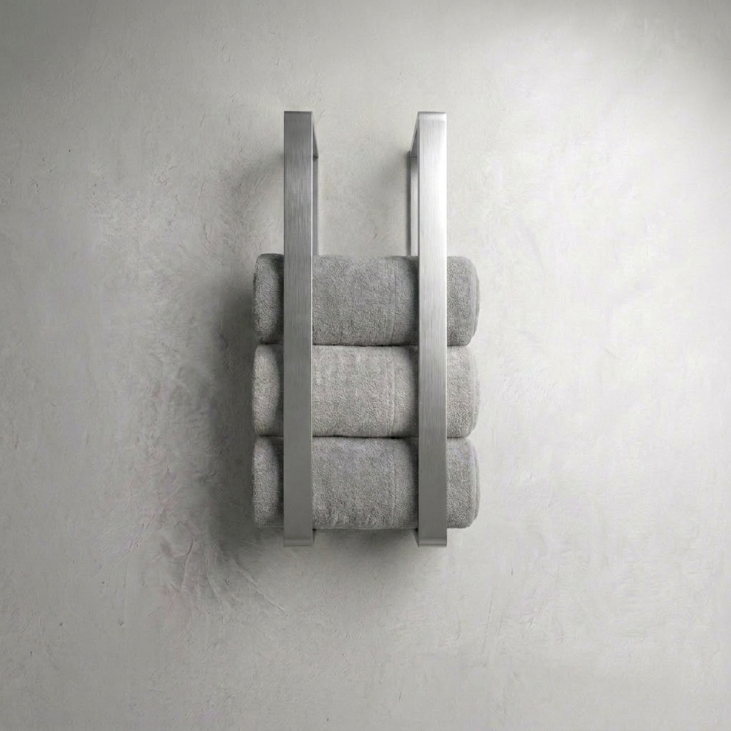 Brushed Silver Towel Holder