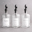 Clear Glass Oil & Vinegar Set of 3