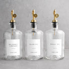 Clear Glass Oil & Vinegar Set of 3