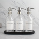 Body Wash, Shampoo & Conditioner Clear Plastic Set - Namie Home