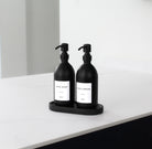 Hand Soap & Dish Soap Matte Black Glass Set - Namie Home