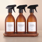 FA W spray set of 3 with Acacia tray
