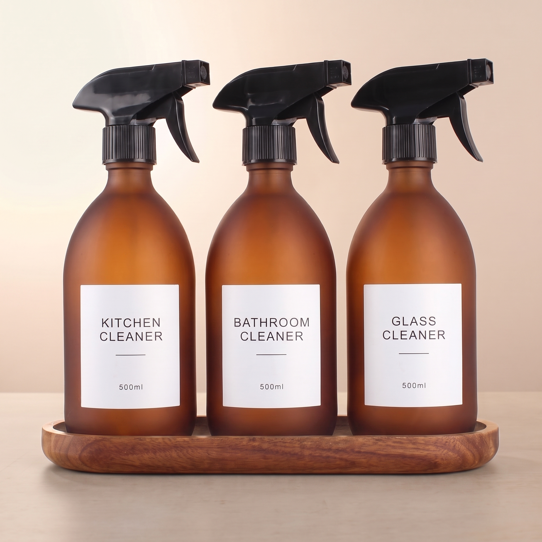 FA W spray set of 3 with Acacia tray