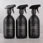 FB Black spray bottle set of 3