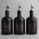 Matte Black Glass Tall Neck Oil & Vinegar Set of 3