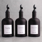 Matte Black Glass Tall Neck Oil & Vinegar Set of 3