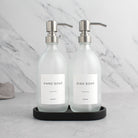 Hand Soap & Dish Soap Frosted White Glass Set - Namie Home