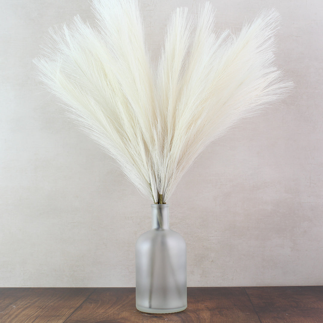 60cm Pampas & Glass Vase