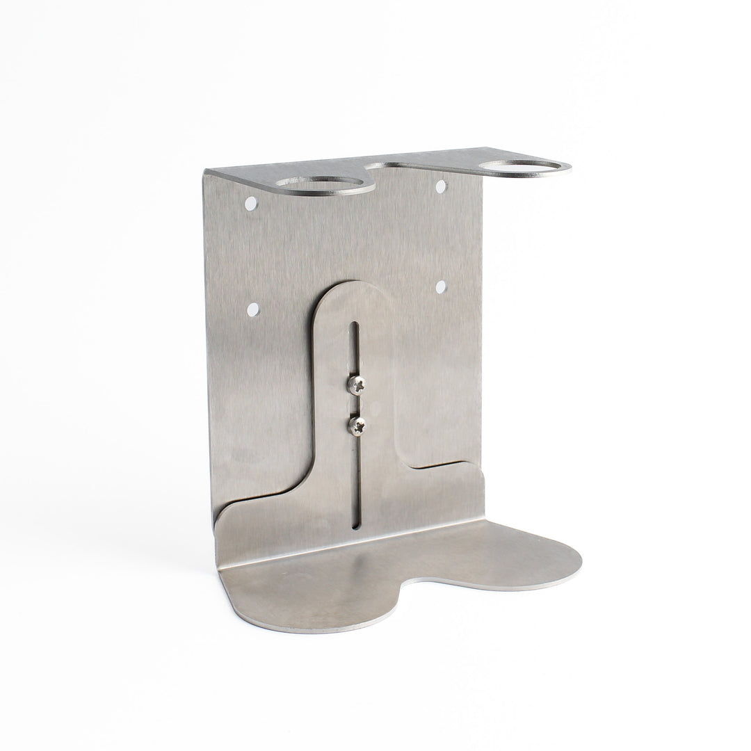 Silver Wall Bracket & Matte Black Dispenser Set