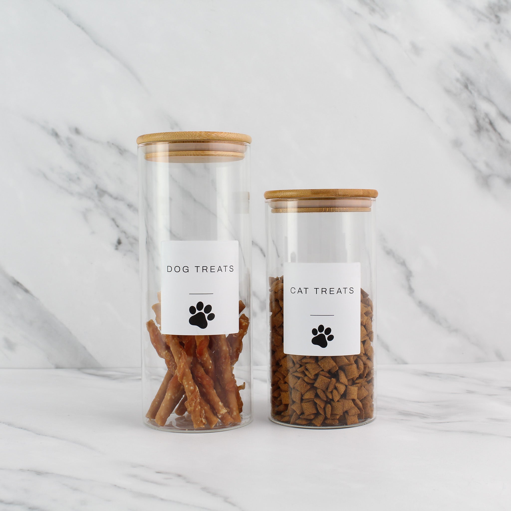 Pet Treat Jar With Bamboo Lid - Namie Home