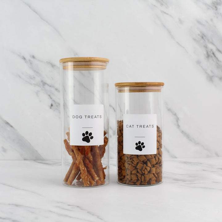 Pet Treat Jar With Bamboo Lid