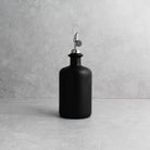 Matte Black Glass Oil Bottle With Label - Namie Home