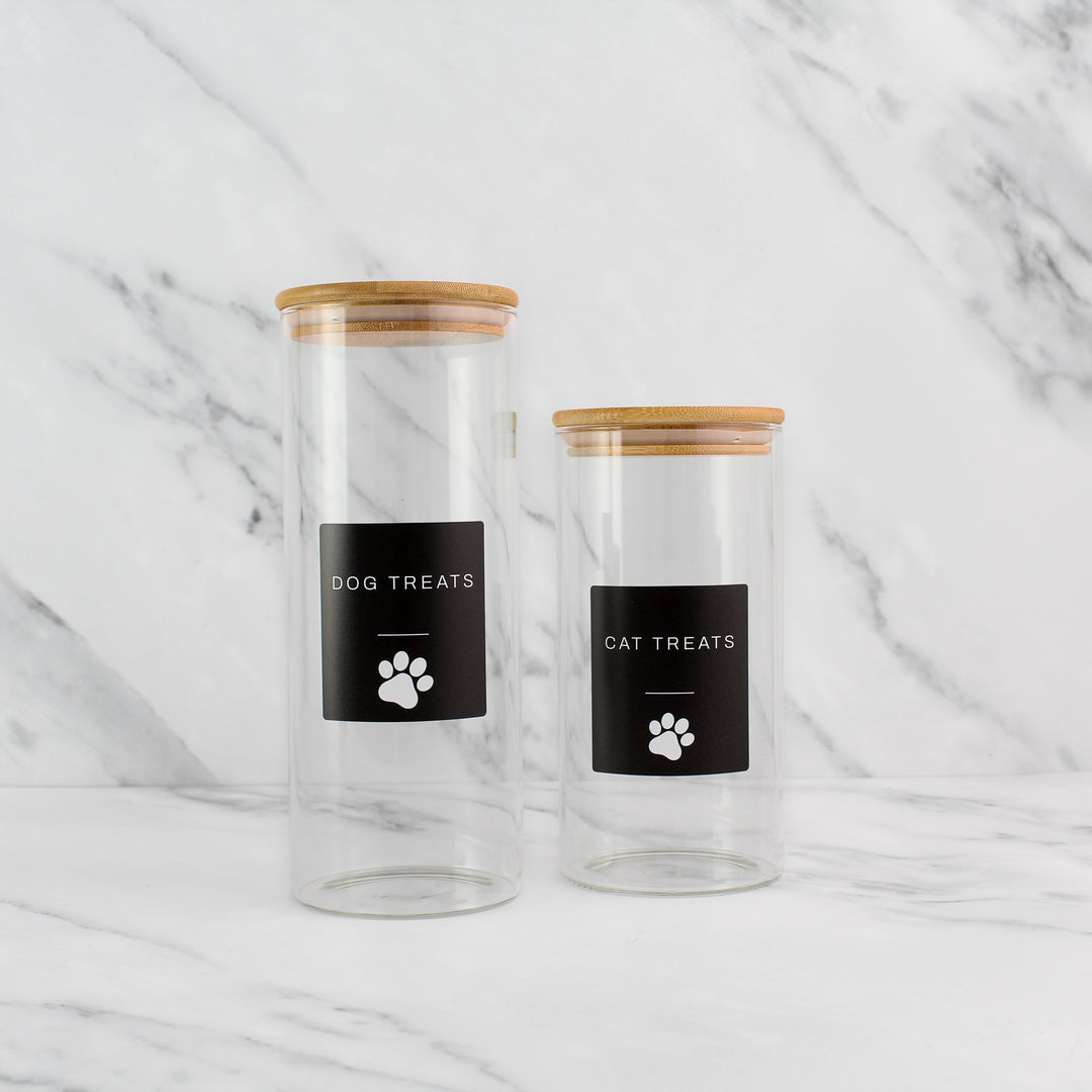 Pet Treat Jar With Bamboo Lid