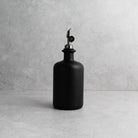 Matte Black Glass Oil Bottle With Label - Namie Home